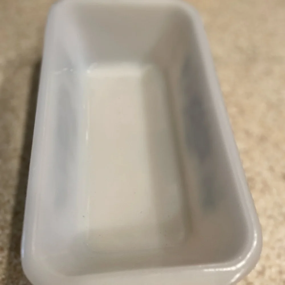 Vintage-Glasbake-1 1/2 quart-floral-blue